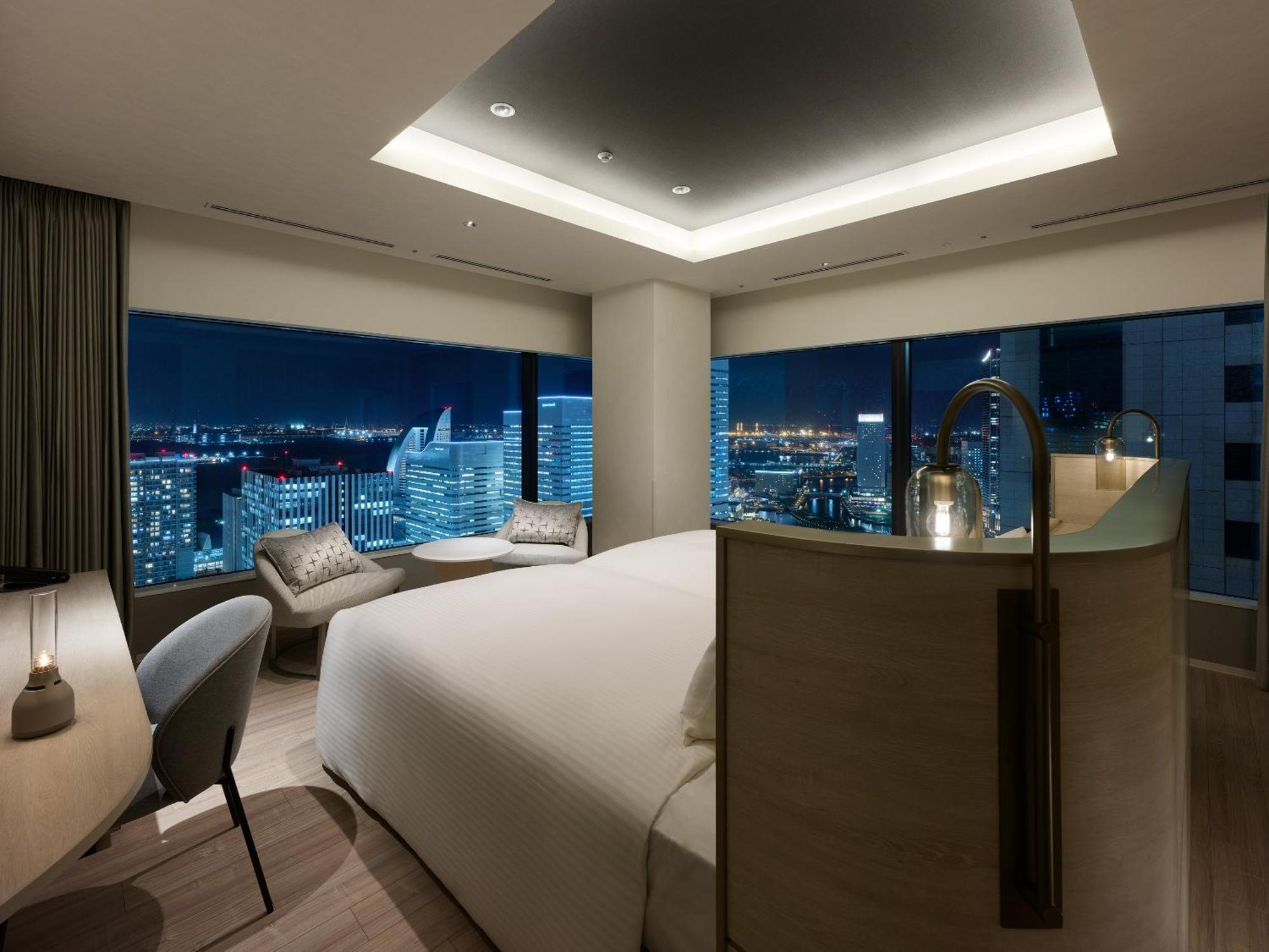 Mitsui Garden Hotel Yokohama Minatomirai Premier المظهر الخارجي الصورة A bedroom at the hotel